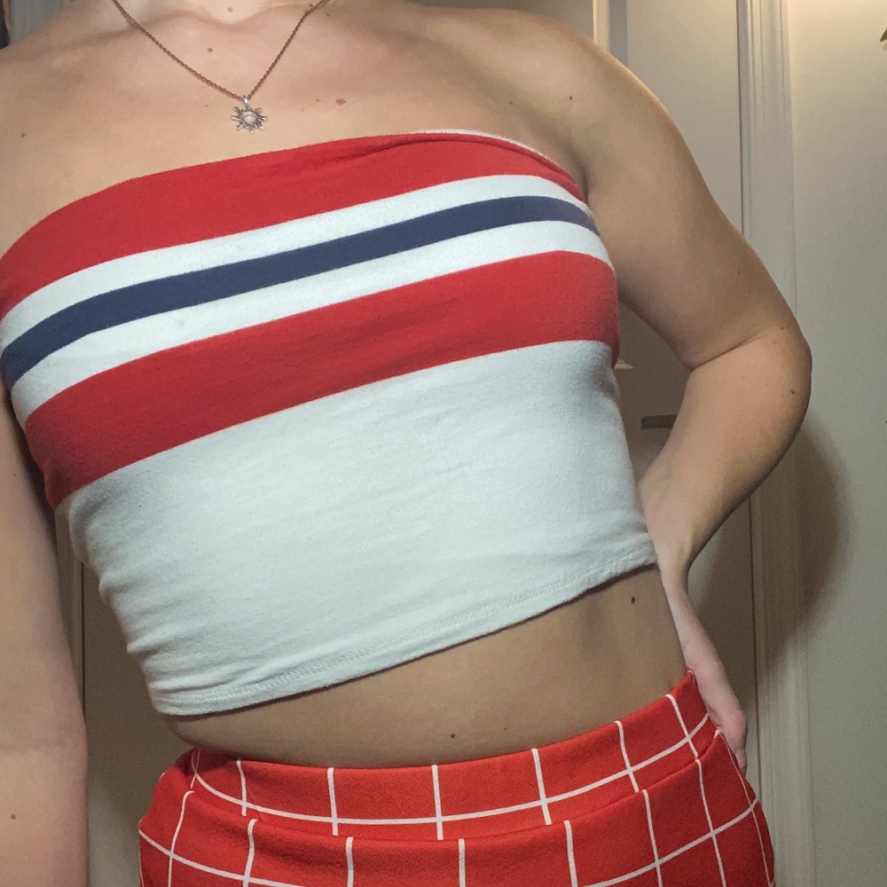 Red White and Blue Tube Top